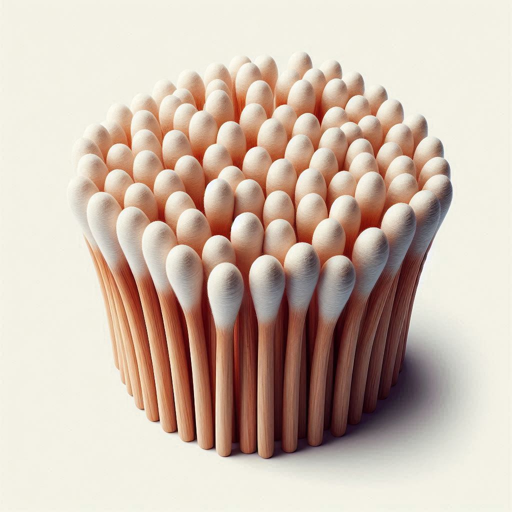 Wooden cotton buds