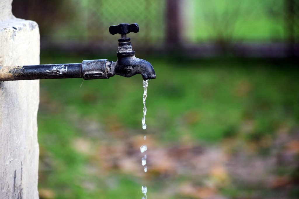 Water from a tap